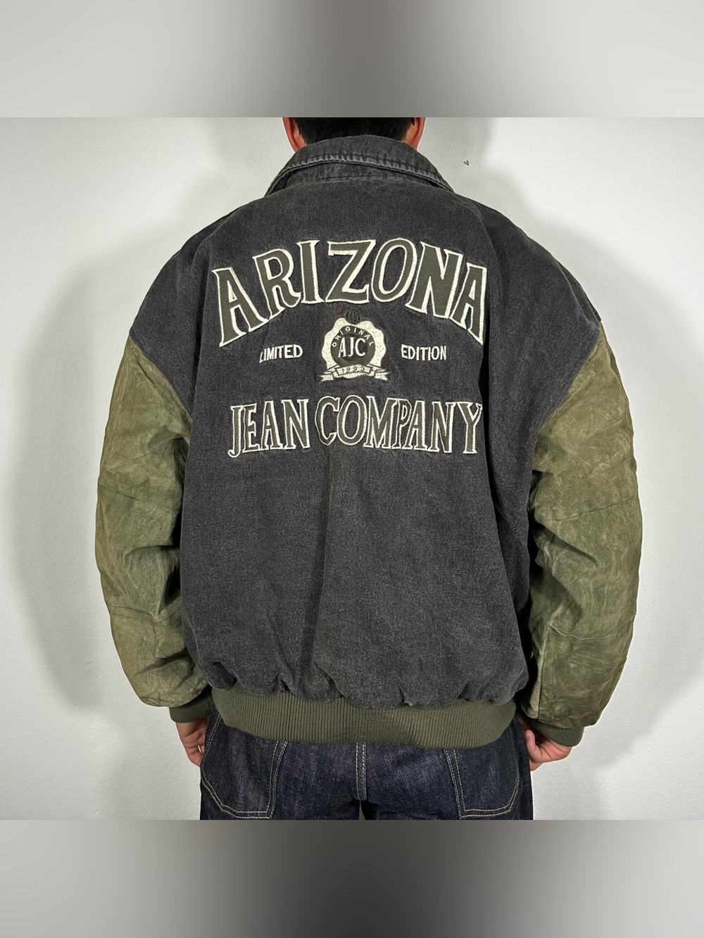 Vintage 90s Arizona Jean Co. Denim Suede Jacket